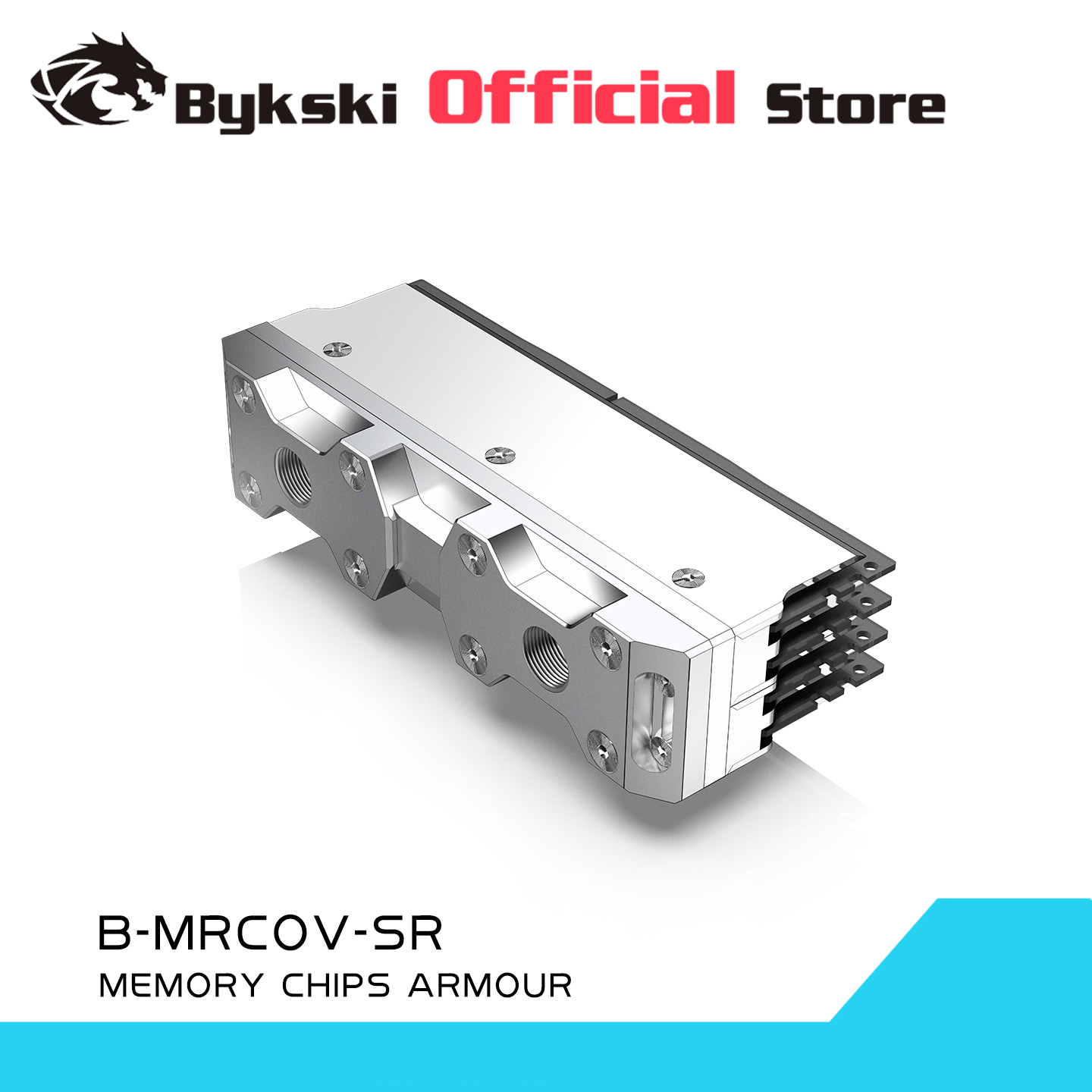 Ddr5 Memory - Bykskiサーバーメモリーウォーターブロック、DDR4 DDR5デュアルまたは4チャンネル対応、2個または4個のRAMシルバー銅ラジエーター、B-MRCOV-SR