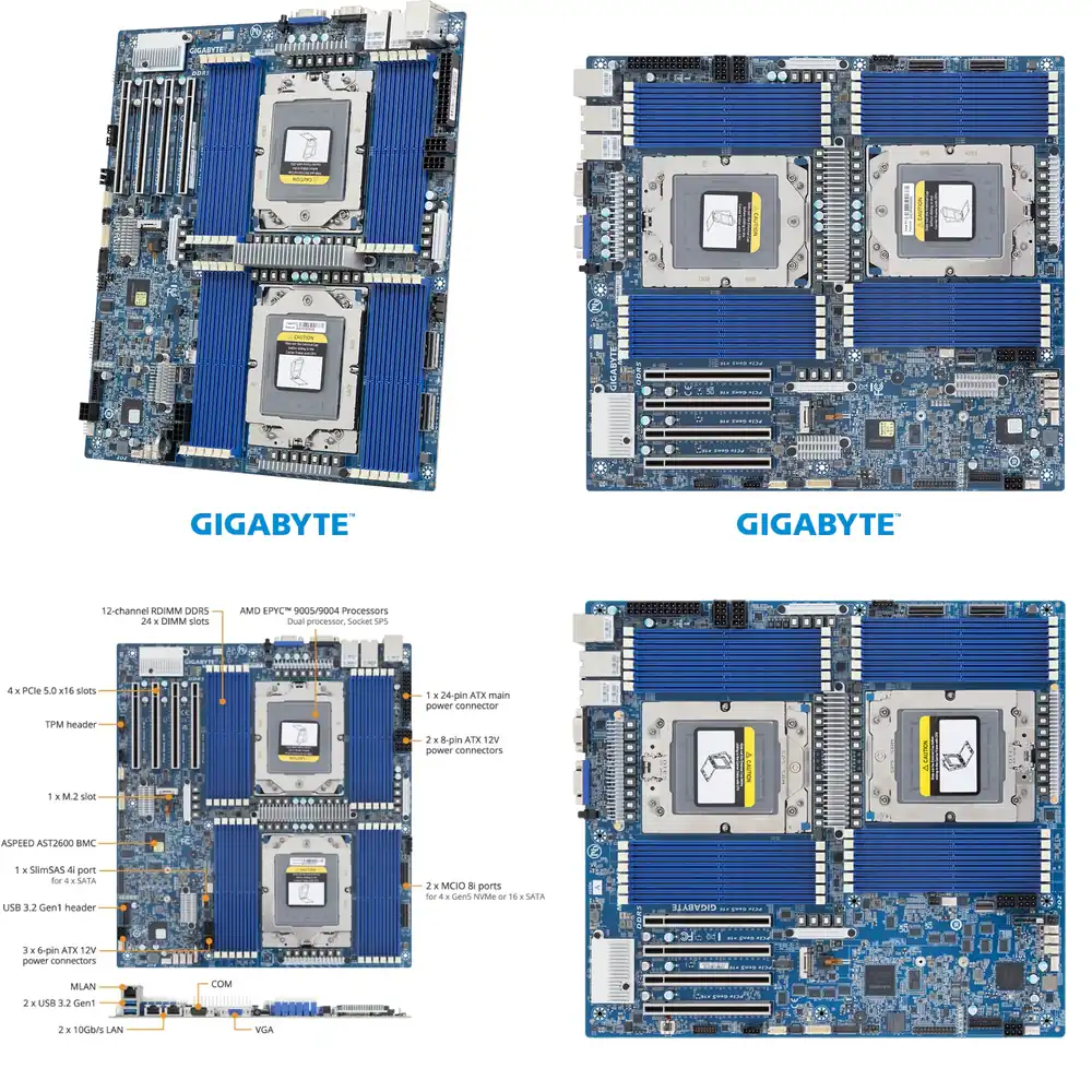 Ddr5 Memory - MZ73-LM2 EPYC 9005 9004 サーバーマザーボード E-ATX