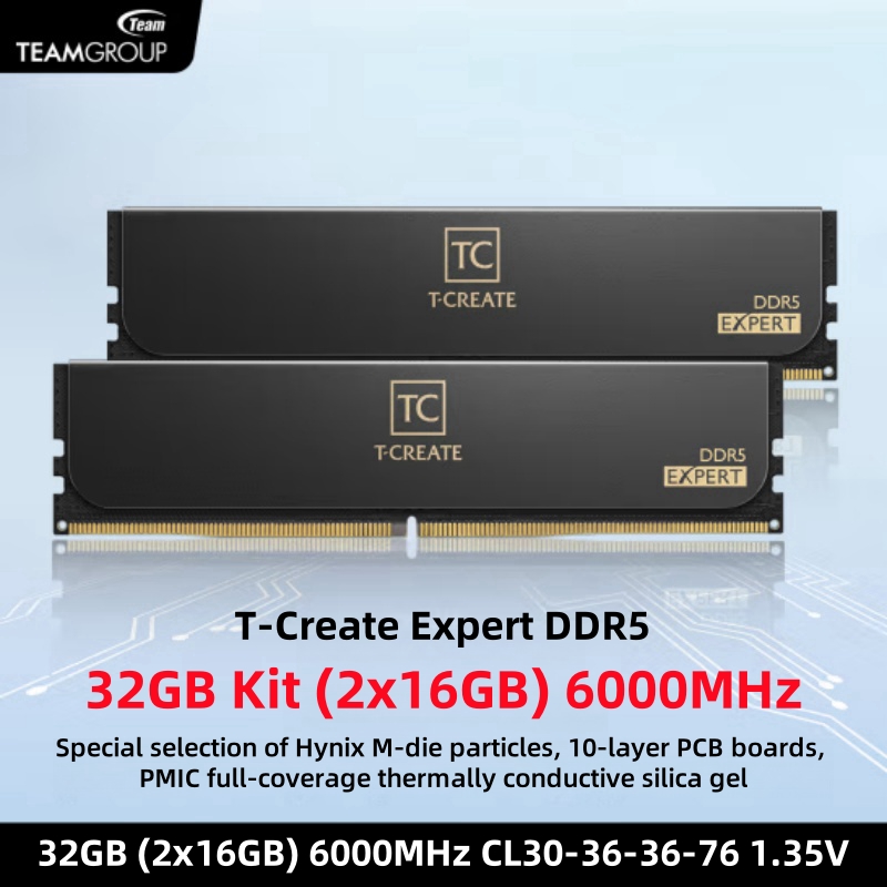 Ddr5 6000Mhz - TEAMGROUP T-Create Expert CL30 オーバークロック対応 10L