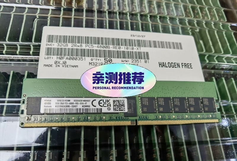 Ddr5 4800Mhz - 互換性のあるサムスン製32GB DDR5 2Rx8サーバーRAM - PC5-4800B、データセンタープル、4800MHz ECC登録済み