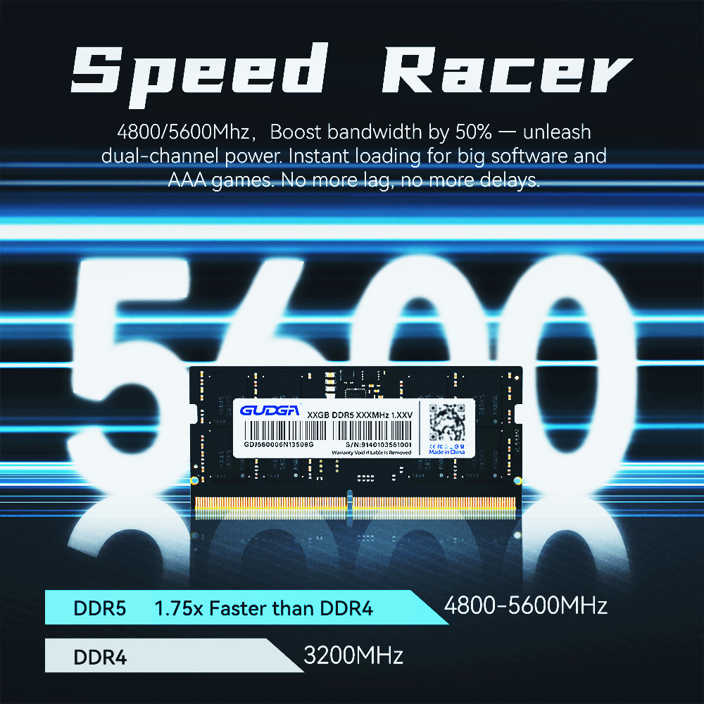 GUDGA DDR5 RAM 8GB 16GB 32GB D - Ddr5 4800Mhz のレビューと価格