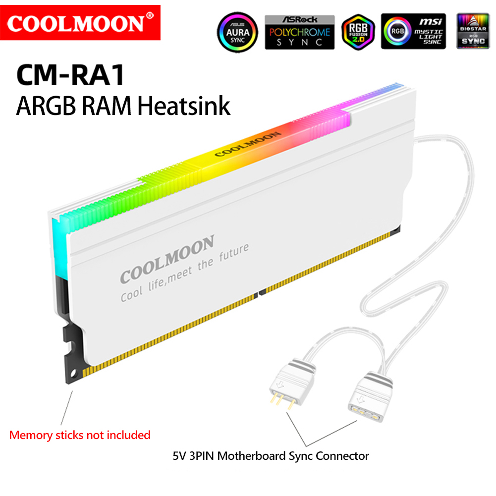 COOLMOON 5V-3PIN ARGB RAM ヒートシ - Ddr5 Memory のレビューと価格