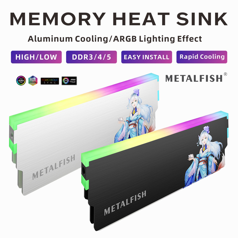 METALFISH DRAM ヒートシンク 5V-3PIN  - Ddr5 Ram のレビューと価格